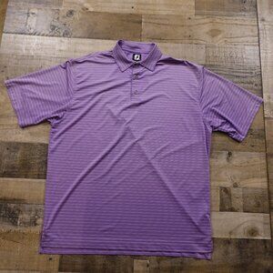 Footjoy performance polo shirt men's extra large purple stripes